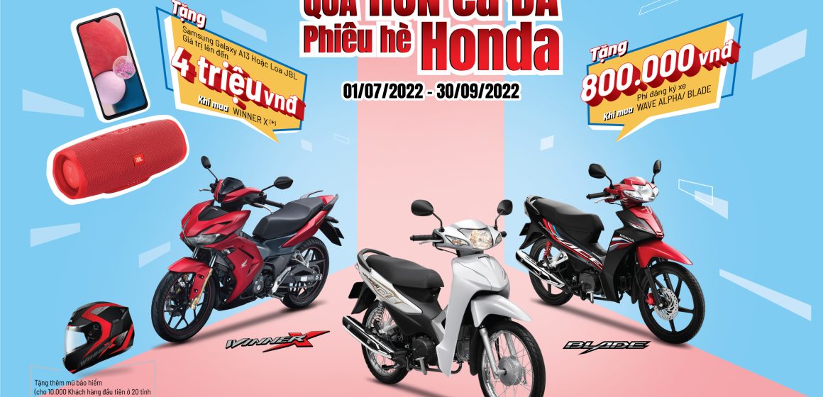 Chương trình khuyến mãi “Quà hơn cả đã, phiêu hè Honda”